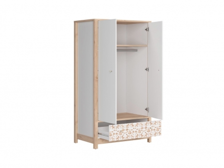 Шкаф Timon SZF2D1S, бук iconic, белый