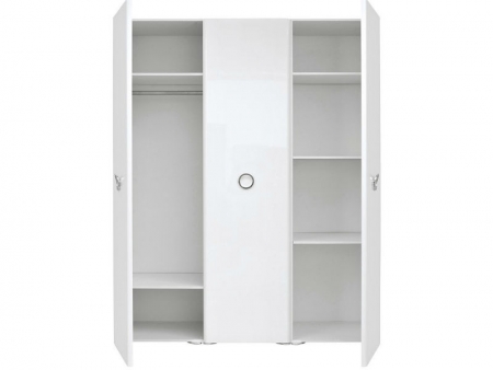 Шкаф Roksana II SZF3D/22/18, белый/белый глянец