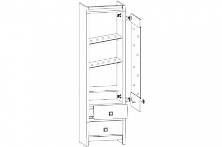 Витрина Лорен REG1W2SL левая БРВ Украина