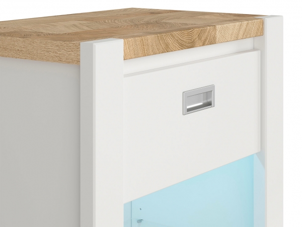 Витрина Dreviso REG1W/65/123, белый/дуб вестминстер/белый