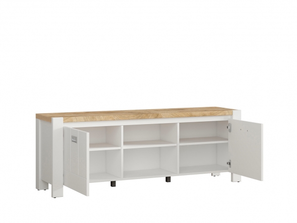 Тумба ТВ Dreviso RTV2D/160, белый/дуб вестминстер/белый