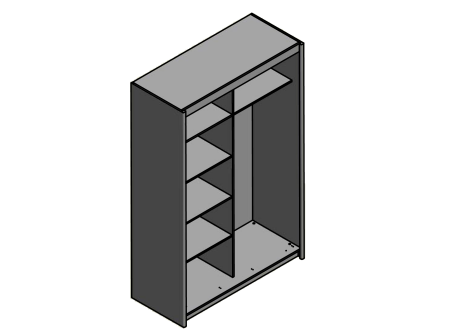 Шкаф-купе Марио 160 Гербор, дуб тахо