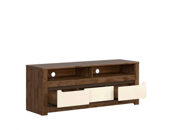 Тумба ТВ Ruso RTV3S, дуб april/перламутровый глянец