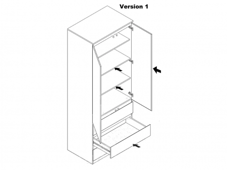 Шкаф Мия 2Д3Ш Світ Меблів