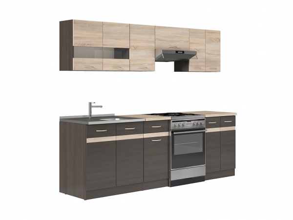 Кухня Junona Line 240 BRW, дуб венге