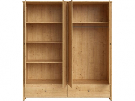 Шкаф Porto SZF4D2S, дуб натуральный берлингтон