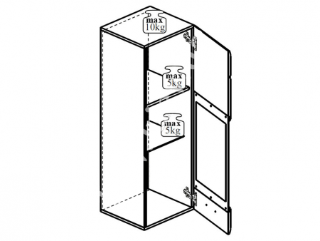 Стенка Арктика БРВ Украина, нимфея альба/белый глянец
