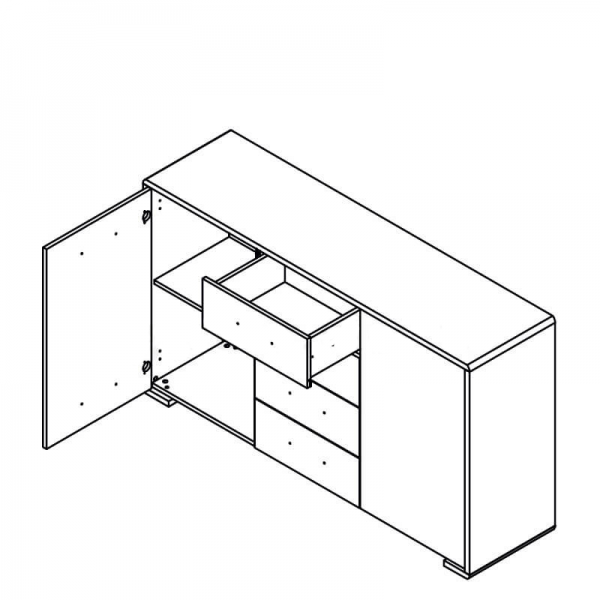 Комод Бука KOM2D4S Гербор