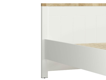 Кровать Dreviso LOZ/160, белый/дуб вестминстер/белый дуб