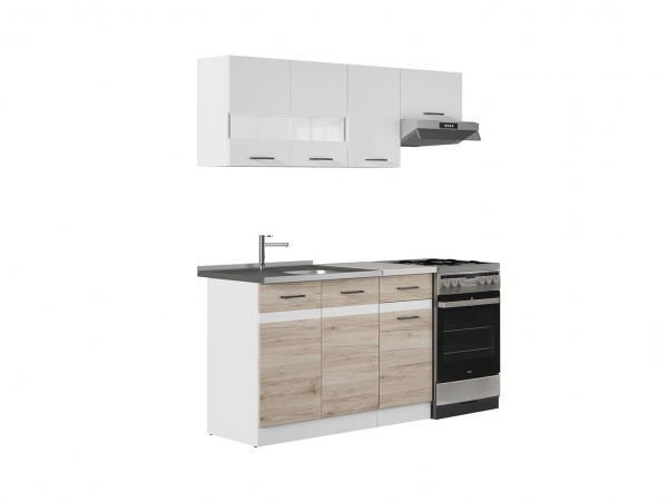 Кухня Junona Line 170 BRW, дуб санремо/белый глянец