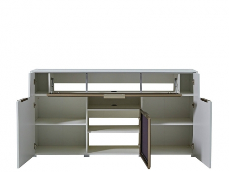 Комод Median KOM3D1K/9/18, белый/белый глянец/антрацит