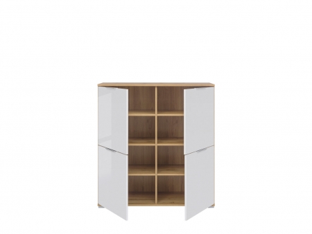 Тумба Zele KOM4D, дуб вотан/белый глянец