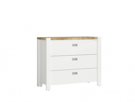 Комод Dreviso Baby KOM3S, белый/дуб вестминстер/белый дуб