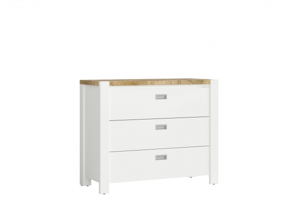 Комод Dreviso Baby KOM3S, белый/дуб вестминстер/белый дуб