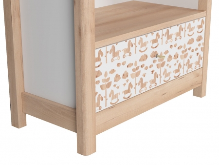 Стеллаж Timon REG1S/15, бук iconic, белый