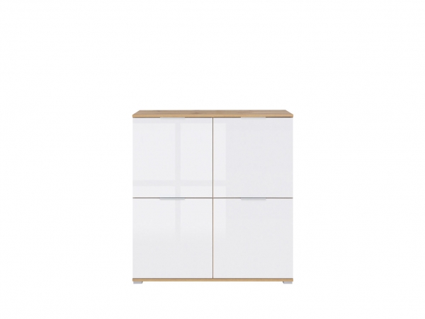 Тумба Zele KOM4D, дуб вотан/белый глянец