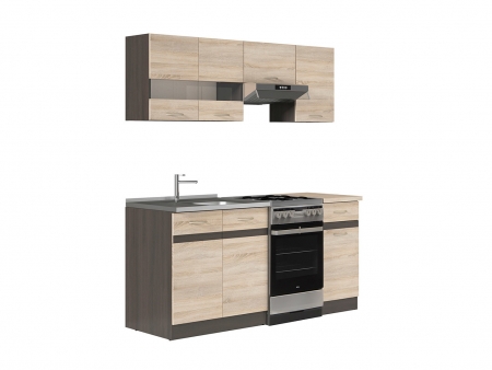 Кухня Junona Line 170 BRW, дуб сонома/дуб венге