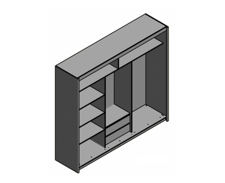 Шкаф-купе Марио 240 Гербор, дуб тахо