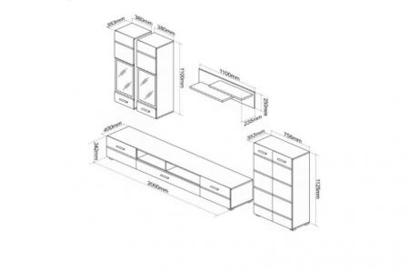 Стенка Арктика БРВ Украина, нимфея альба/белый глянец
